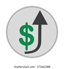 growth. business. icon. flat design.