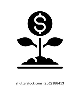 Growth Business Icon Glyph Logo