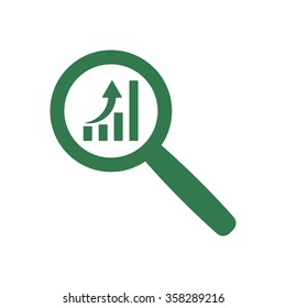 growth of business   icon,  isolated. Flat  design.