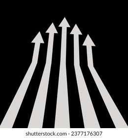 Growth business icon symbol vector image. Strategy development design image