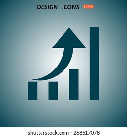 growth of business. icon. vector design