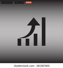 growth of business. icon. vector design