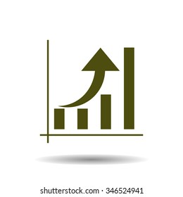 growth of business. icon. vector design