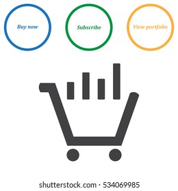 growth of business Icon, Vector flat design style