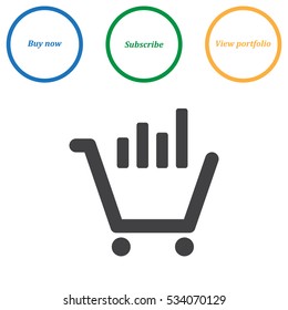 growth of business Icon, Vector flat design style