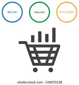 growth of business Icon, Vector flat design style