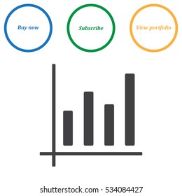 growth of business Icon Vector flat design style