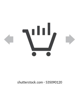 growth of business Icon Vector flat design style