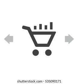 growth of business Icon Vector flat design style