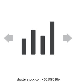 growth of business Icon Vector flat design style