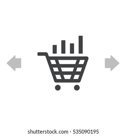 growth of business Icon Vector flat design style