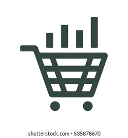 growth of business Icon Vector flat design style