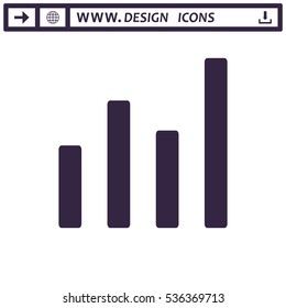 growth of business Icon Vector flat design style