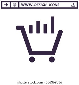 growth of business Icon Vector flat design style