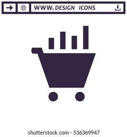 growth of business Icon Vector flat design style