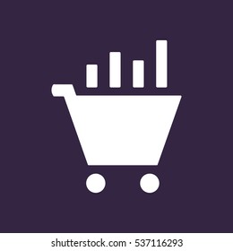 growth of business Icon Vector flat design style