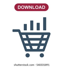 growth of business Icon Vector flat design style