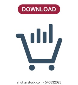 growth of business Icon Vector flat design style