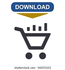 growth of business Icon Vector flat design style