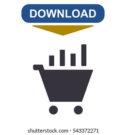 growth of business Icon Vector flat design style