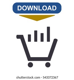 growth of business Icon Vector flat design style
