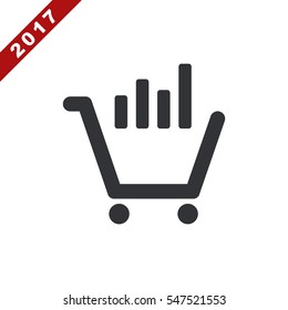 growth of business Icon Vector flat design style