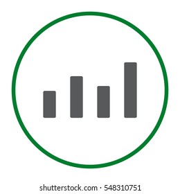 growth of business Icon Vector flat design style