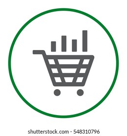 growth of business Icon Vector flat design style