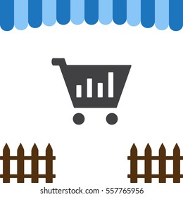 growth of business Icon Vector flat design style
