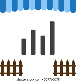 growth of business Icon Vector flat design style