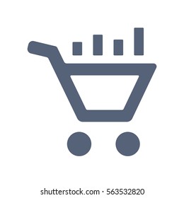 growth of business Icon Vector flat design style
