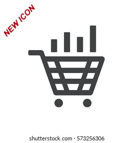 growth of business Icon Vector flat design style