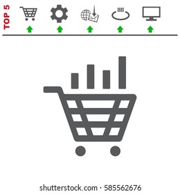 growth of business Icon Vector flat design style