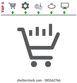 growth of business Icon Vector flat design style