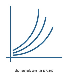 growth of business icon, vector illustration. Modern design. Flat design style
