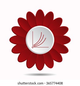 growth of business icon, vector illustration. Modern design. Flat design style, flower icon