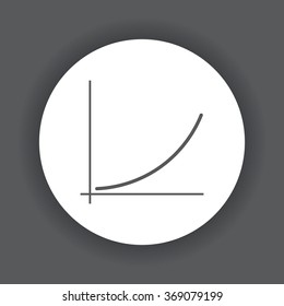 growth of business icon, vector illustration. Modern design. Flat design style