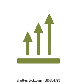 growth of business.   Icon, vector illustration. Flat design style