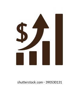 Growth Of Business.  Icon, Vector Illustration. 