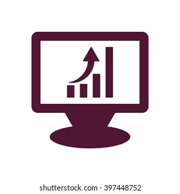 growth of business.   Icon, vector illustration. Flat design style