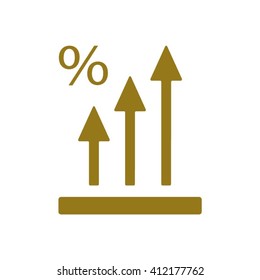 growth of business. Icon, vector illustration. Flat design style