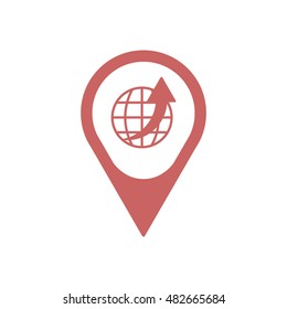 Growth of business  icon,vector. Flat design.