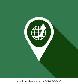 Growth of business  icon,vector. Flat design.