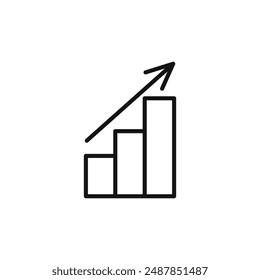 Growth business logo sign vector outline