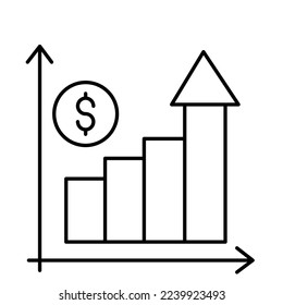Growth business Vector Icon Fully Editable