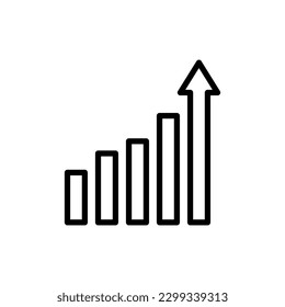 growth of business vector icon illustration on white background