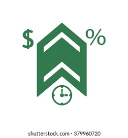 growth of business.Icon, vector illustration. Flat design style