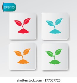 Growth buttons,vector