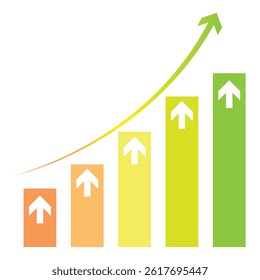 Growth chart with arrow bars