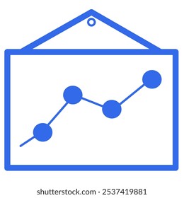 growth chart business icon isolated on white background